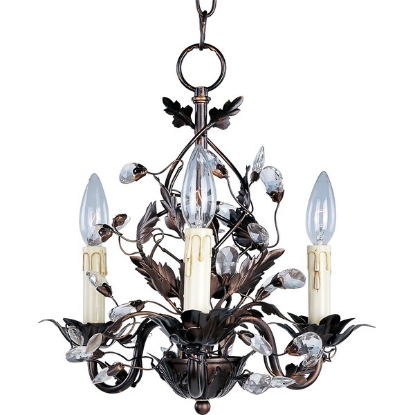 Maxim Elegante 3-Light 14" Wide Oil Rubbed Bronze Chandelier 2855OI - main